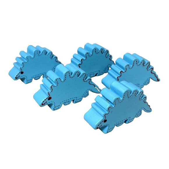 Kids Wooden Tyrannosaurus Rex and Stegosaurus Dinosaur Tic-Tac-Toe Game - Picture 4 of 5